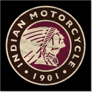 Retro Style - Indian Motorcycle 1901 Posters and Art